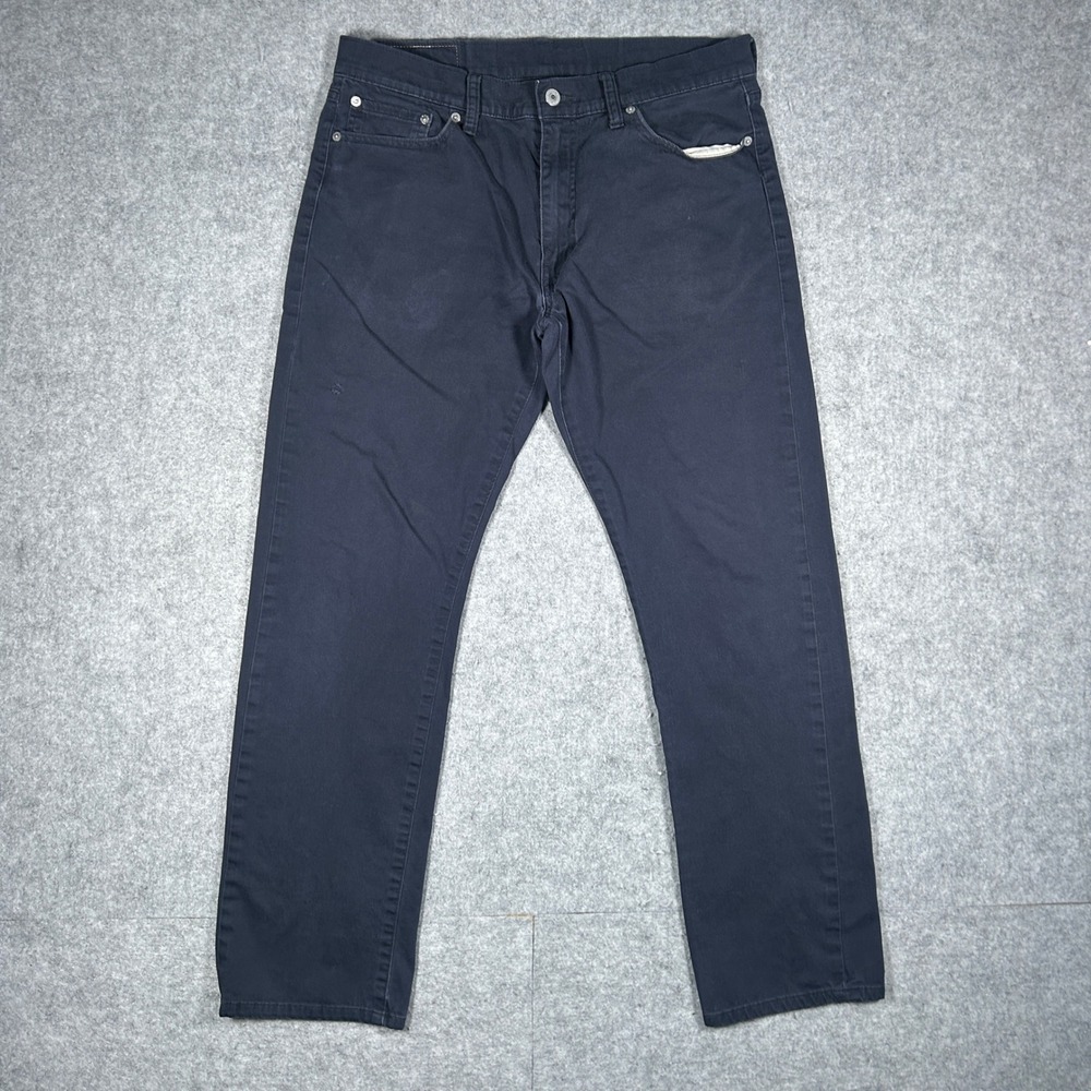 Levi's 513 Denim Jeans Mens‎ 32x32 Navy Blue Slim Straight Casual Stretch